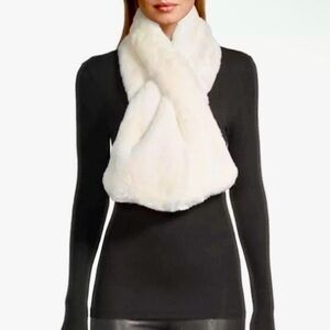 Apparis - NWT | Bambi Faux Fur ‘Pull Through’ Scarf/Stole/Wrap | Ivory - $95